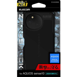�G���R�� PM-S253ZEROBK �u���b�N AQUOS sense10(SH53F�ASH-M33) �P�[�X �J�o�[ �ϏՌ� �Ռ��z�� ZEROSHOCK �ySB11775�z