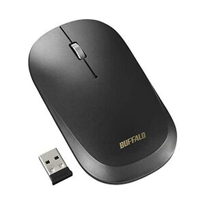 �o�b�t�@���[ BSMBW330NBK �u���b�N 2.4Ghz ���C�����X�}�E�X ���^ �É� 3�{�^�� BlueLED�}�E�X BUFFALO �ySB13574�z