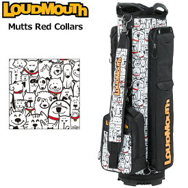 【SALE特価】ラウドマウス 9型 キャディバッグ Mutts Red Collars マッツレッドカラーズ LM-CB0018 762986(278) 着脱式ポーチ付 【日本規格】【新品】2SS2 Loudmouth ゴルフ用バッグ 派手な ゴルフ用品 JUL1