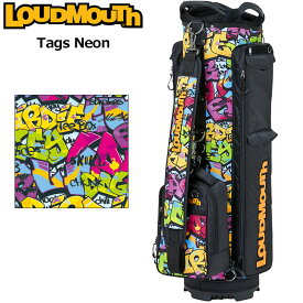 【SALE特価】ラウドマウス 9型 キャディバッグ Tags Neon タグスネオン LM-CB0018 762986(317) 着脱式ポーチ付 【日本規格】【新品】2SS2 Loudmouth ゴルフ用バッグ 派手な ゴルフ用品 JUL1