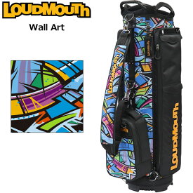 【SALE特価】ラウドマウス 9型 キャディバッグ Wall Art ウォールアート LM-CB0018 772987(337) 着脱式ポーチ付 【日本規格】【新品】2WF2 Loudmouth ゴルフ用バッグ 派手な ゴルフ用品 NOV3