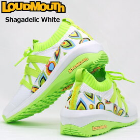 ラウドマウス メンズ スパイクレス ニット ゴルフシューズ Shagadelic White シャガデリックホワイト LM-GS0003 762979(003) 【日本規格】【新品】2SS2 Loudmouth スニーカー JUN2