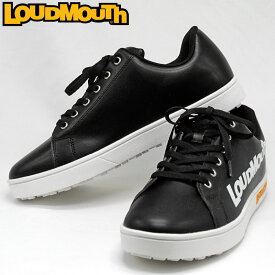 ラウドマウス ユニセックス スパイクレス ゴルフシューズ ビッグロゴ ブラック 防水仕様 LM-GS0004 772980(998) 【日本規格】【新品】 2WF2 Loudmouth Black スニーカー 靴 SEP3