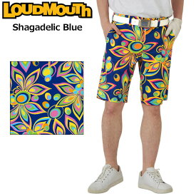 ラウドマウス メンズ ショートパンツ ストレッチ Shagadelic Blue シャガデリックブルー 763302(075) 【日本規格】【メール便発送】【新品】SAAR Loudmouth ゴルフウェア 派手 MAY2