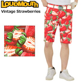 ラウドマウス メンズ ショートパンツ ストレッチ Vintage Strawberries ビンテージストロベリーズ 763302(350) 【日本規格】【メール便発送】【新品】SAAR Loudmouth ゴルフウェア 派手