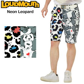 ラウドマウス メンズ ショートパンツ ストレッチ クレイジーパターン Neon Leopard ネオンレオパード 763303(352) 【日本規格】【新品】3SS2 Loudmouth ゴルフウェア 派手 MAY2