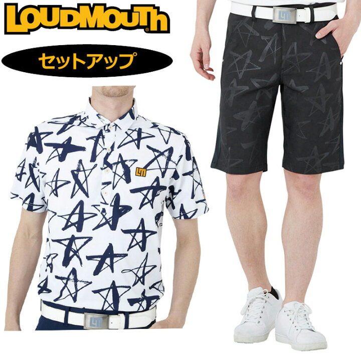 楽天市場】ラウドマウス メンズ ゴルフウェア 上下セット 半袖  