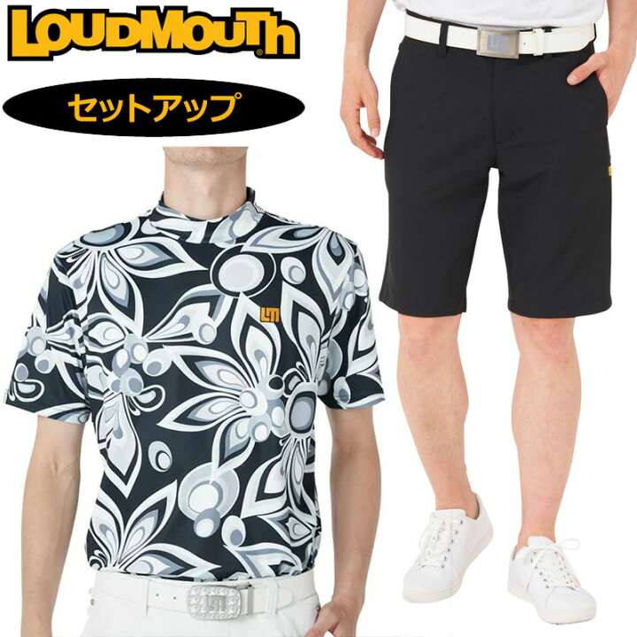 楽天市場】ラウドマウス メンズ ゴルフウェア 上下セット モックネック 