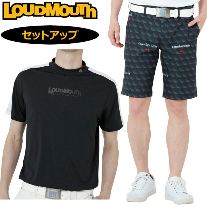 楽天市場】ラウドマウス メンズ ゴルフウェア 上下セット モックネック  