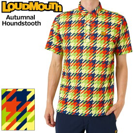 【SALE特価】ラウドマウス メンズ 半袖 ポロシャツ Autumnal Houndstooth オータムナルハンドトゥース 772600(335) 【メール便発送】【新品】日本規格 2WF2 ゴルフウェア Loudmouth OCT2