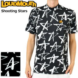 ラウドマウス メンズ UVカット モックネック 半袖シャツ Shooting Stars シューティング スター 772601(119) 【メール便発送】【新品】日本規格 2WF2 モックシャツ ゴルフウェア Loudmouth OCT3