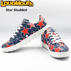ラウドマウス ユニセックス スパイクレス ゴルフシューズ Star Studded Navy スタースタッズ ネイビー LM-GS0002 761975(078) 日本規格【新品】QAAR Loudmouth スニーカー