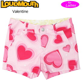 【均一SALE】【メール便発送】レディース ラウドマウス ホットパンツ/ミニパンツ (Valentine バレンタイン 19SSver) 769358(196) 春夏【日本規格】【新品】 19SS Loudmouth ゴルフウェア ショートパンツ ボトムス 派手