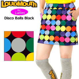 【SALE特価】ラウドマウス レディース ストレッチ スカート Disco Balls Black ディスコボールズブラック 772351(333) 【メール便発送】【日本規格】【新品】2WF2 Loudmouth スコート OCT3