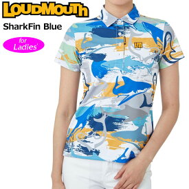 【SALE特価】ラウドマウス レディース 半袖 ポロシャツ SharkFin Blue シャークフィンブルー 762654 (320) 【メール便発送】【日本規格】【新品】2SS2 Loudmouth トップス 派手 APR3