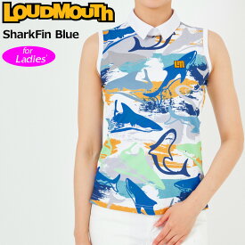 ラウドマウス レディース ノースリーブ シャツ SharkFin Blue シャークフィンブルー 762655(320) 【メール便発送】【日本規格】【新品】2SS2 Loudmouth トップス 派手 JUN1 look19