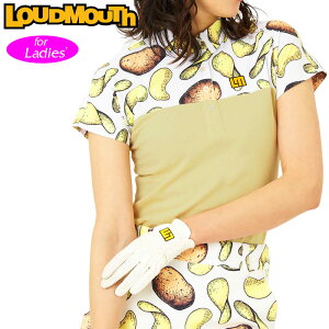 ラウドマウス レディース 半袖 切り替え ポロシャツ Beige ベージュ 763654(959) Potatoes ポテトズ 【メール便発送】【新品】日本規格 SAAR ゴルフウェア Loudmouth MAY2