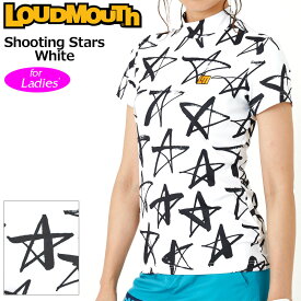 ラウドマウス レディース UVカット モックネック 半袖 シャツ Shooting Stars White シューティング スターホワイト 772651(118) 【メール便発送】【新品】【日本規格】2WF2 Loudmouth モックシャツ OCT3
