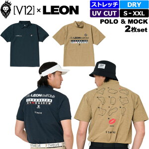 V12 �S���t × LEON �R���{ 2026 �����Y �����|���V���c�����b�N�l�b�N�����V���c 2���Z�b�g LEON GC set C V122611-PL19 ���B�E�g�D�G���� �y�V�i�z26SS ���I�� ���b�N�V���c �S���t�E�F�A V12 GOLF