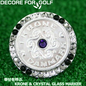 DECORE FOR GOLF �f�R���t�H�[�S���t �K�����ĂԃN���[�l���N���X�^���K���X �S���t�}�[�J�[ DC-krone09 �W�F�b�g×�u���b�N�_�C�������h×�N���X�^�� �y���[���֔����z�y�V�i�z���f�B�[�X ���f�B