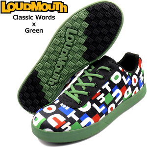 ���E�h�}�E�X ���j�Z�b�N�X �X�p�C�N���X �S���t�V���[�Y Classic Words × Green �N���V�b�N���[�Y × �O���[�� LM-GS0005 765982(417) �y���{�K�i�z�y�V�i�zUAAR Loudmouth �X�j�[�J�[ �����Y ���f�B�[�X APR1