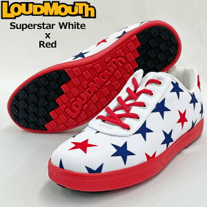 ���E�h�}�E�X 2026 ���j�Z�b�N�X �X�p�C�N���X �S���t�V���[�Y Superstar White x Red �X�[�p�[�X�^�[�z���C�g × ���b�h LM-GS0005 866980(254) �y���{�K�i�z�y�V�i�z26SS Loudmouth �X�j�[�J�[ �����Y ���f�B