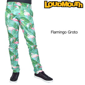 【均一SALE】ラウドマウス メンズ ロングパンツ Flamingo Grotto フラミンゴ グロット 769312(185) 【日本規格】【新品】19SS Loudmouth ゴルフウェア ボトムス 派手 派手な 柄 目立つ 個性的