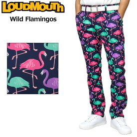 【SALE特価】【日本規格】ラウドマウス メンズ ロングパンツ ストレッチ UVカット Wild Flamingos ワイルドフラミンゴズ 761301(276) 【新品】1SS2 Loudmouth ゴルフウェア 派手