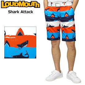 【SALE特価】ラウドマウス メンズ ショートパンツ ストレッチ UVカット Shark Attack シャークアタック 761302(279) 【日本規格】【メール便発送】【新品】1SS2 Loudmouth ゴルフウェア ゴルフパンツ 派手