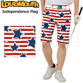 ラウドマウス メンズ ショートパンツ ストレッチ Independence Flag インディペンデンスフラッグ 763302(349) 【日本規格】【メール便発送】【新品】3SS2 Loudmouth ゴルフウェア 派手 MAY2