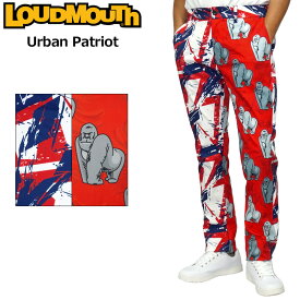 【日本規格】ラウドマウス メンズ ロングパンツ クレイジーパターン Urban Patriot × Gorilla Red 771302(298) 【新品】1WF2 Loudmouth ゴルフウェア ゴルフパンツ 派手