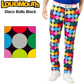 ラウドマウス メンズ ロングパンツ Disco Balls Black ディスコボールズブラック 772300(333) 【日本規格】【新品】 2WF2 Loudmouth ゴルフウェア 無地 派手 OCT2