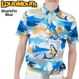 【SALE特価】ラウドマウス メンズ 半袖 ポロシャツ SharkFin Blue シャークフィンブルー 762604(320) 【メール便発送】【新品】日本規格 2SS2 ゴルフウェア Loudmouth APR2