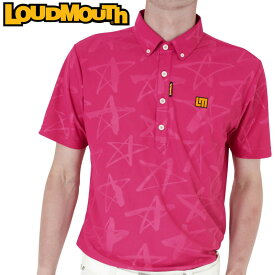 ラウドマウス メンズ ボタンダウン 半袖 ポロシャツ Pink ピンク 762601(992) 【メール便発送】【日本規格】【新品】2SS2 ゴルフウェア Loudmouth 派手 MAY1