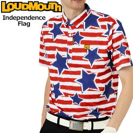 ラウドマウス メンズ 半袖 ポロシャツ Independence Flag インディペンデンスフラッグ 763601(349) 【メール便発送】【新品】日本規格 3SS2 ゴルフウェア Loudmouth APR1