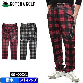 ガッチャゴルフ ロングパンツ 撥水 ストレッチ 裏起毛 223GG1823 バッファローチェック GOTCHA GOLF 防寒【新品】2WF2 ゴルフウェア ボトムス DEC3