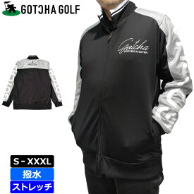 ガッチャゴルフ 2024 メンズ 撥水 フルジップ 長袖 ジャケット 241GG1303 スペーサー切替透けロゴ GOTCHA GOLF 【新品】24SS ゴルフウェア ジップアップ アウター トップス JAN3