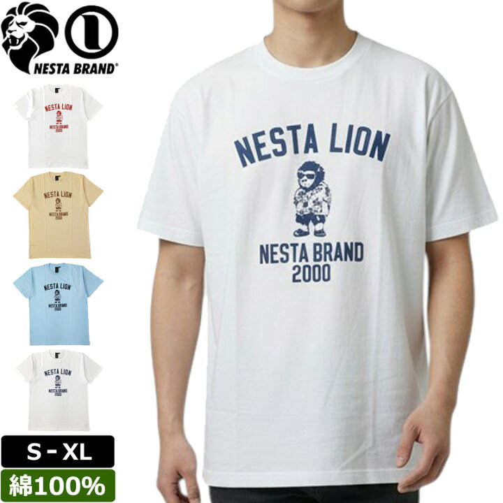 楽天市場】ネスタブランド 半袖 コットン100％ Tシャツ ネスタライオン 