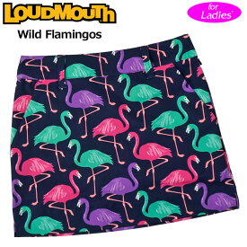 【SALE特価】ラウドマウス ストレッチ UVカット スカート インナー付き Wild Flamingos ワイルドフラミンゴズ 761353(276) 【メール便発送】【日本規格】【新品】1SS2 Loudmouth レディース スコート