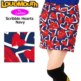 【SALE特価】ラウドマウス レディース ストレッチ スカート Scribble Hearts Navy スクリブルハーツネイビー 772351(336) 【メール便発送】【日本規格】【新品】2WF2 Loudmouth スコート OCT3