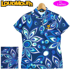 【メール便発送】ラウドマウス レディース 半袖 ポロシャツ DRY UV CUT 抗菌防臭 761650(997) Navy ネイビー 【日本規格】【新品】QAAR Loudmouth ゴルフウェア