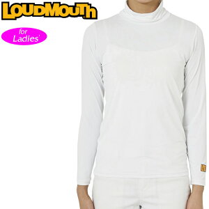 ラウドマウス レディース ドライ クール ハイネック 長袖 インナーシャツ 763950(999) White ホワイト 【メール便発送】【日本規格】【新品】SAAR ゴルフウェア Loudmouth アンダー 無地 MAY2