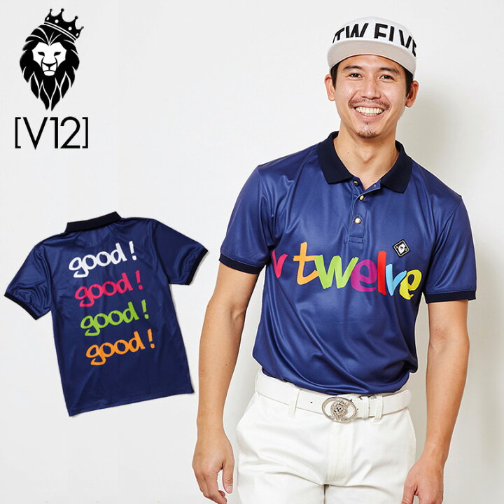楽天市場】V12 ゴルフ ヴィ・トゥエルヴ メンズ GOOD 半袖ポロシャツ 