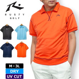 【均一SALE】ラスティ ゴルフ メンズ 半袖 DRY スウェット ポロシャツ UV CUT 720403 RUSTY GOLF 春夏秋【メール便発送】【新品】0SS2 トップス 半そでシャツ