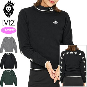 V12 St BEgDG fB[X N[lbN Z[^[ V122020-KN03 BACK STAR KNIT H~ V12 GOLF yVizPCBR  Star jbg AE^[ StEFA