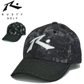 【SALE特価】ラスティ ゴルフ メンズ 刺繍ロゴ デザイン キャップ 720943 RUSTY GOLF 【新品】0WF2 柄 メンズウェア ゴルフウェア 帽子