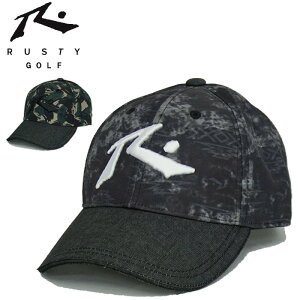 ラスティ ゴルフ メンズ 刺繍ロゴ デザイン キャップ 720943 RUSTY GOLF 【新品】20FW 柄 メンズウェア ゴルフウェア 帽子