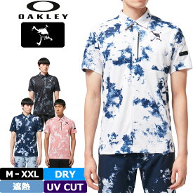 【SALE特価】オークリー スカル メンズ 吸汗速乾 ボタンダウン 半袖 ポロシャツ FOA403517 Oakley Skull Bleach Graphic Shirt 【メール便発送】【新品】2SS2 ゴルフウェア