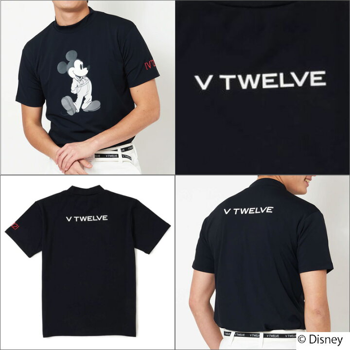 楽天市場】V12 ゴルフ メンズ モックネック 半袖 シャツ MICKEY MOCK 