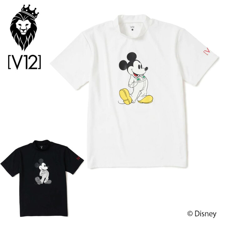 楽天市場】V12 ゴルフ メンズ モックネック 半袖 シャツ MICKEY MOCK 